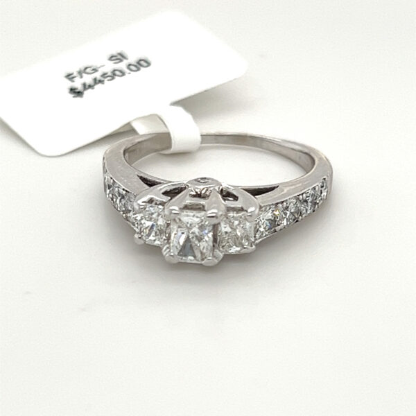 Radiant Cut Diamond 3-Stone Ring