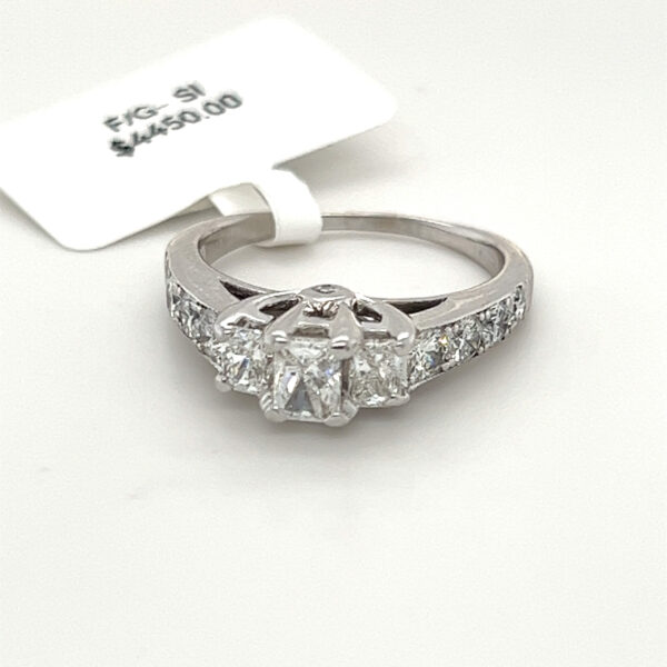 Radiant Cut Diamond 3-Stone Ring