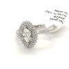 Marquise Diamond Double Halo Engagement Ring - Image 4