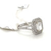 Radiant Cut Center diamond Double Halo Ring - Image 3