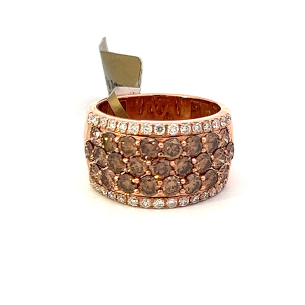 Cognac and White Diamond 3.00 anniversary ring