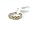 Natural Yellow Round Diamonds in a Halo Annniversary Ring