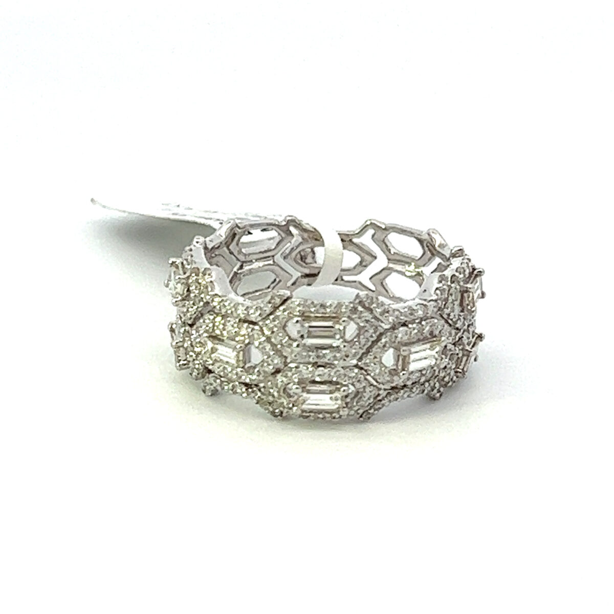 Contemporary Baguette & Round Anniversary RIng
