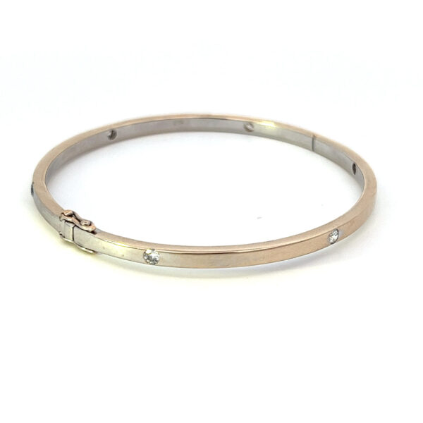 18 kt Bangle Bracelet w/ Diamonds