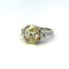 4.50 carat Oval cut natural diamond set in a platinum ring