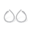 Natural Genuine Diamonds 1.50 carats total weight Contemporary Hoop Earrings (14kt)