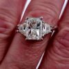 3.39 carats tw with long Radiant Cut Diamond