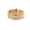 Mans 5 diamond yellow gold wedding ring