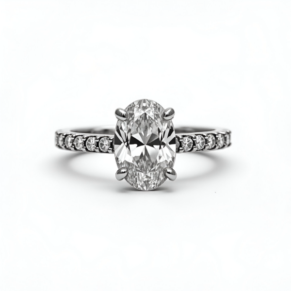 1.33 carats tw Oval Center Diamond Engagement ring