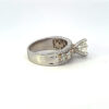 14 kt two-tone gold Contemporary Classic design Round Diamond Engagement Ring - Image 4
