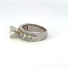 14 kt two-tone gold Contemporary Classic design Round Diamond Engagement Ring - Image 3