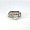 14 kt two-tone gold Contemporary Classic design Round Diamond Engagement Ring - Image 5