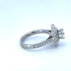 14 kt two-tone gold Modern Floral design Round Diamond Engagement Ring - Image 4