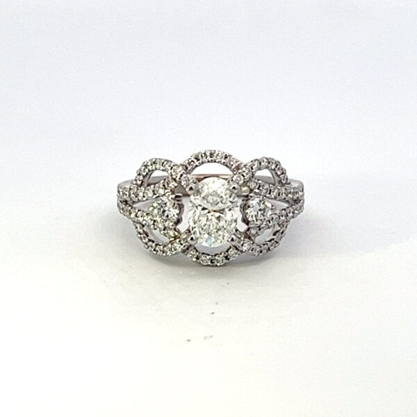 Modern Vintage Oval Swirl Ring