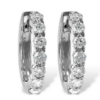 Diamond Hoop earring 1.00 carats total weight. Natural mined diamonds.