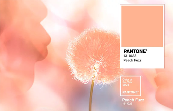 Velvety Orange-Pink 'Peach Fuzz' Named Pantone's 2024 Color