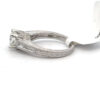 14 kt white gold modern Vintage Engagement Ring with a 1.14 ct Cushion Cut Diamond - Image 3