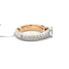 18 kt yellow gold & Platinum Pavee Diamond Engagement Ring with 2.32 cts tw Round Diamond w/ Round Accents - Image 4