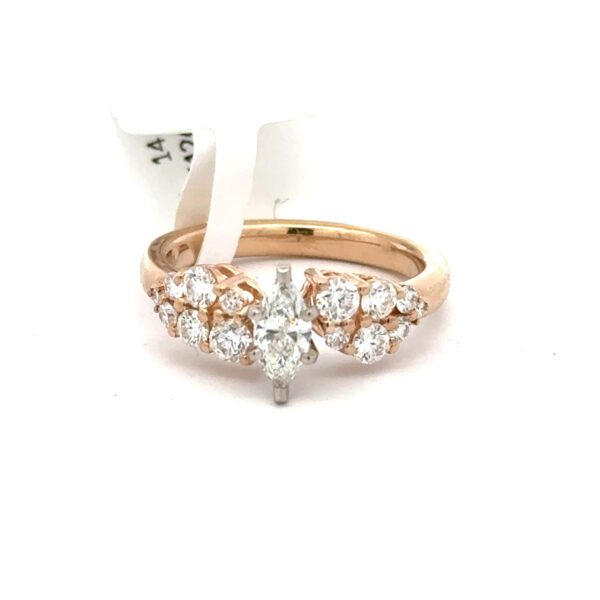 14 kt yellow gold Marquise Diamond Engagement Ring