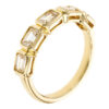 Ladies Natural Diamonds 14 kt wedding ring 1.20 TW 5- EMERALD CUT Diamonds. (center ring) - Image 3
