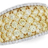 Ladies Natural Yellow & White Diamonds 14Kt white gold wedding ring 1.75 cts total weight - Image 5