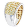 Ladies Natural Yellow & White Diamonds 14Kt white gold wedding ring 1.75 cts total weight - Image 4