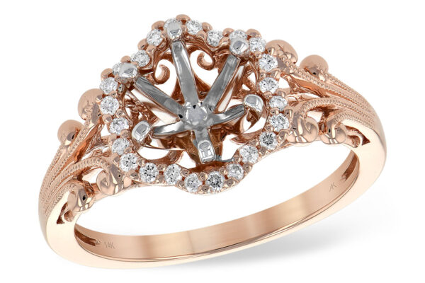 14KT Gold Semi-Mount Engagement Ring