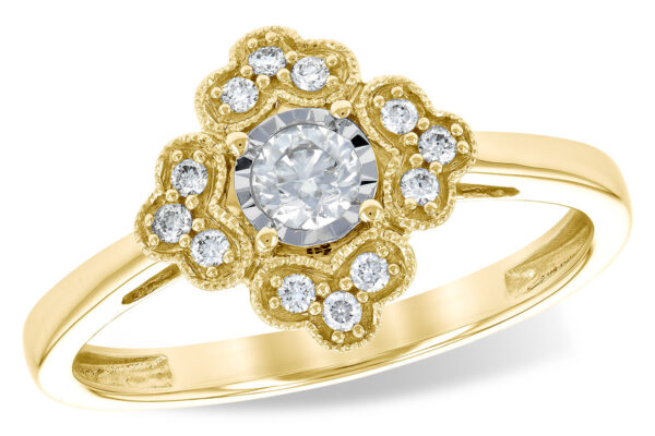 14KT Gold Ladies Diamond Ring