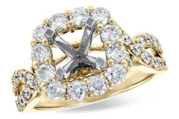 14KT Gold Semi-Mount Engagement Ring