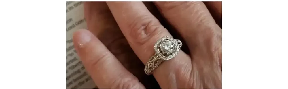 diamond ring on hand