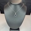 Pear Shaped 18kt White Gold Sapphire and Diamond Halo Pendant