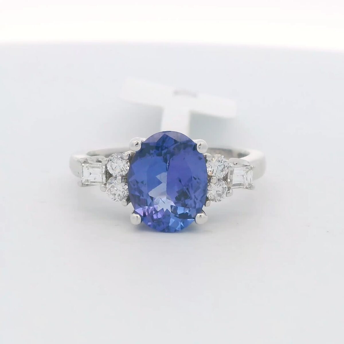 Ladies 14kt WG Tanzanite & Diamond Ring