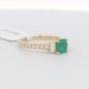 18kt Yellow Gold Emerald and Diamond Ring
