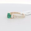 18kt Yellow Gold Emerald and Diamond Ring