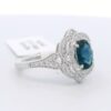 Vintage 14Kt WG Oval Sapphire and Diamond Ring