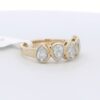 14kt Yellow Gold 5 Stone Pear Shaped Diamond Ring