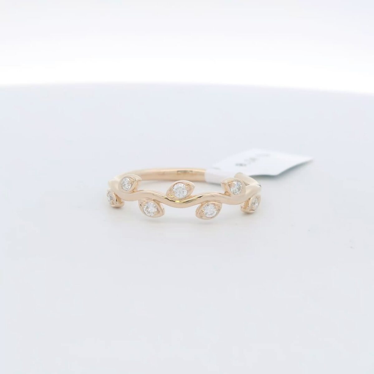 14k YG Diamond Wedding Band