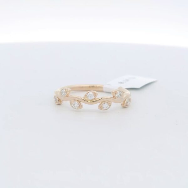 14k YG Diamond Wedding Band