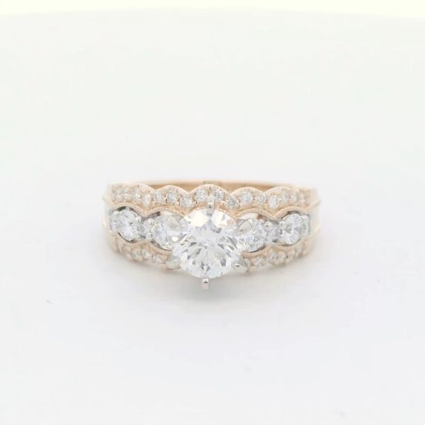 14Kt 2-Tone Gold Diamond Ring (1.60 cttw)