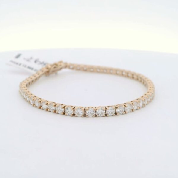 14K Yellow Gold Diamond Tennis Bracelet (6.72 cttw.)
