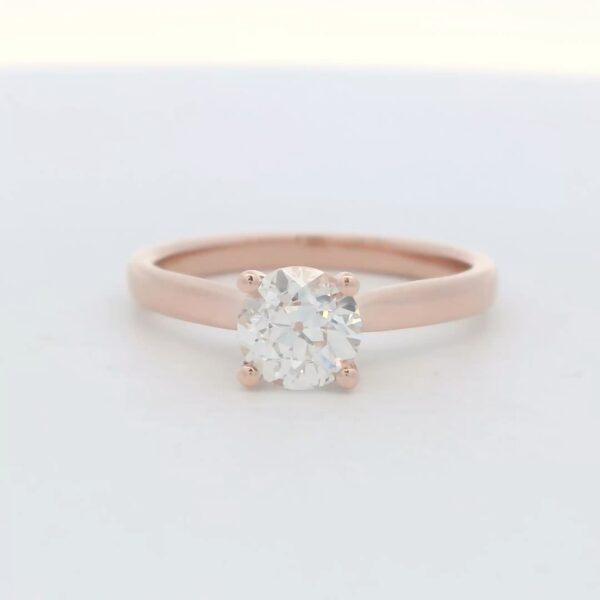 14k Rose Gold Round Solitaire Engagement Ring (.92 ct.)