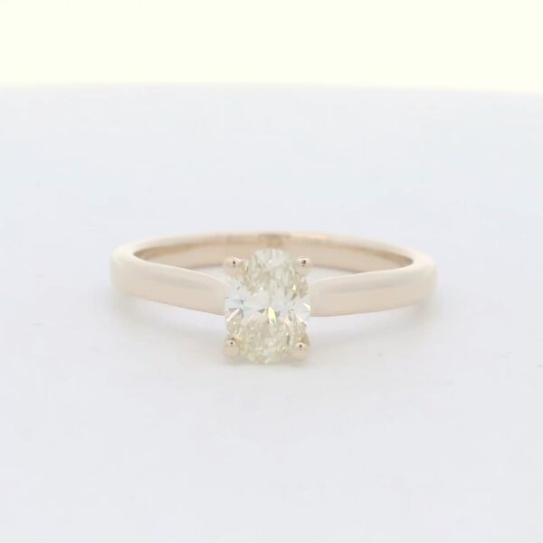 14k YG Oval Solitaire Engagement Ring (.58 ct.)