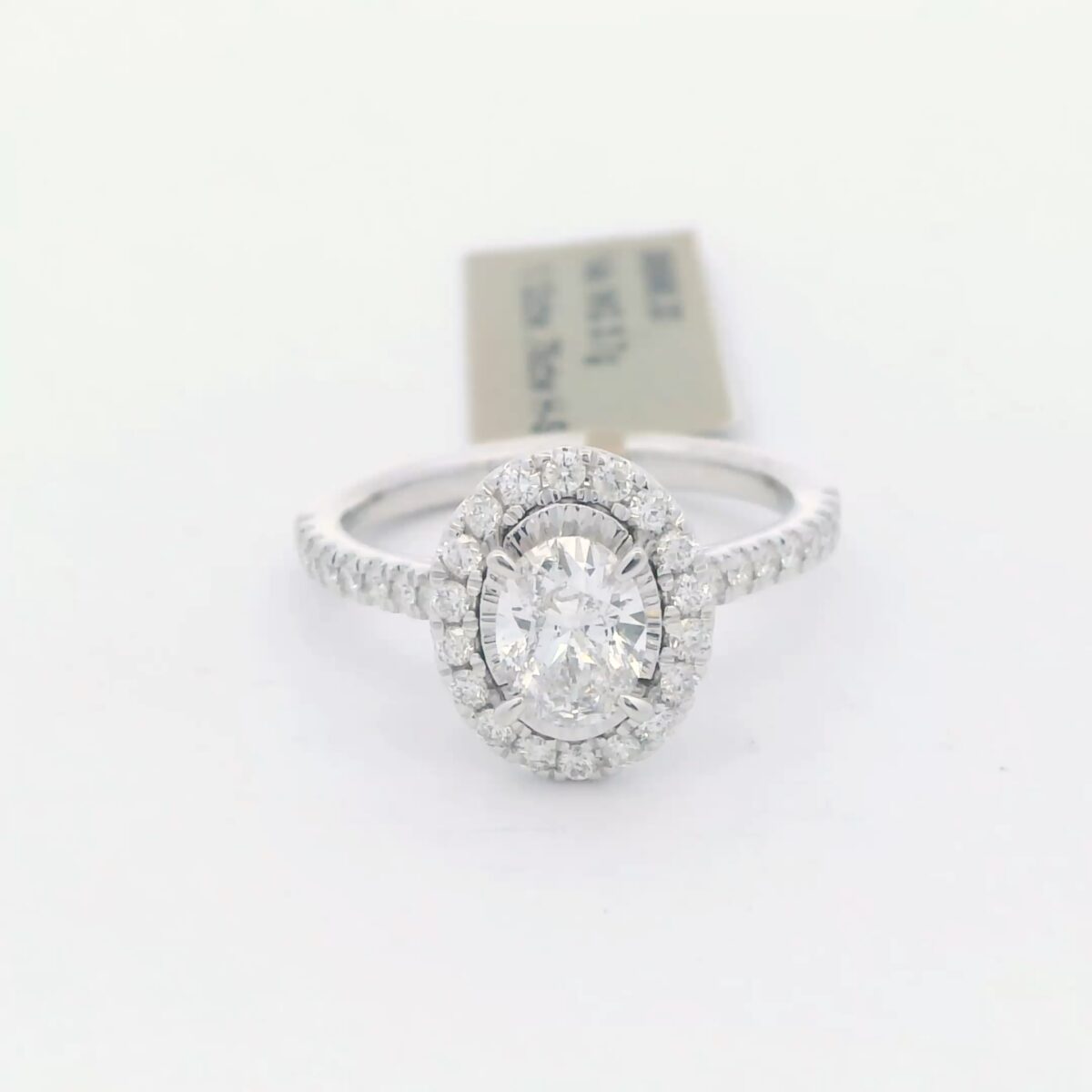 Ladies 14k WG Oval Halo Engagement Ring (1.12 cttw.)