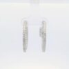 Ladies 14k White Gold Diamond Hoop Earrings