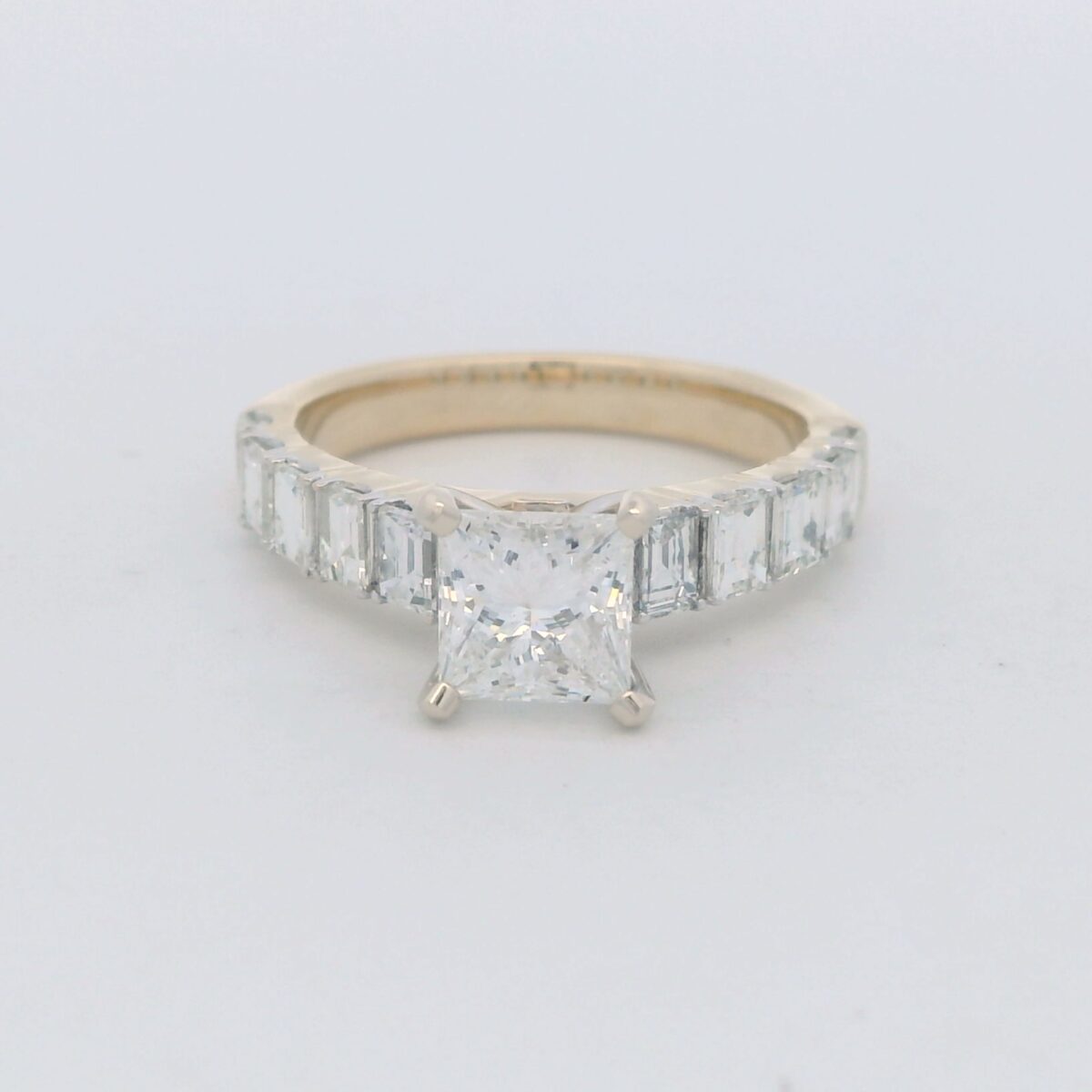 14k YG Princess Engagement Ring (2.43 cttw.)