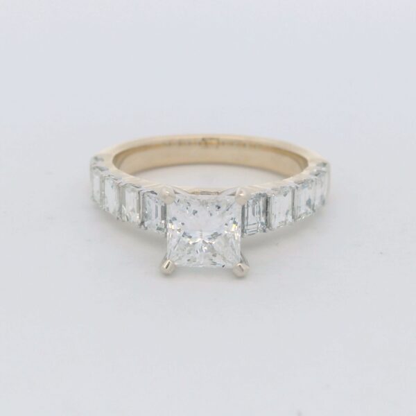 14k YG Princess Engagement Ring (2.43 cttw.)