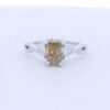 Ladies 14k White Gold Fancy Yellow Diamond Engagement Ring (1.25 cttw.)