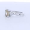Ladies 14k White Gold Fancy Yellow Diamond Engagement Ring (1.25 cttw.)