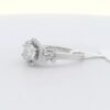 14K White Gold Diamond Engagement Ring w/ .82 ct. Round Diamond Center & Halo (.91 cttw.)