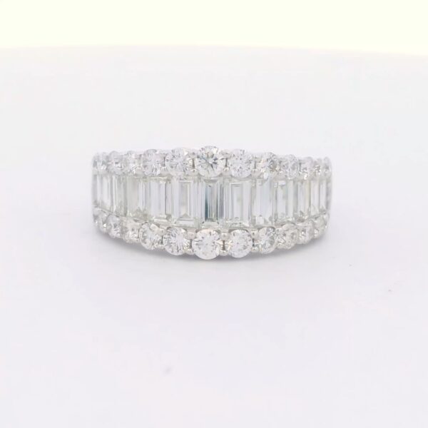 14kt White Gold 3 Row Diamond Anniversary Ring (3.01 cttw.) LDB4709-353